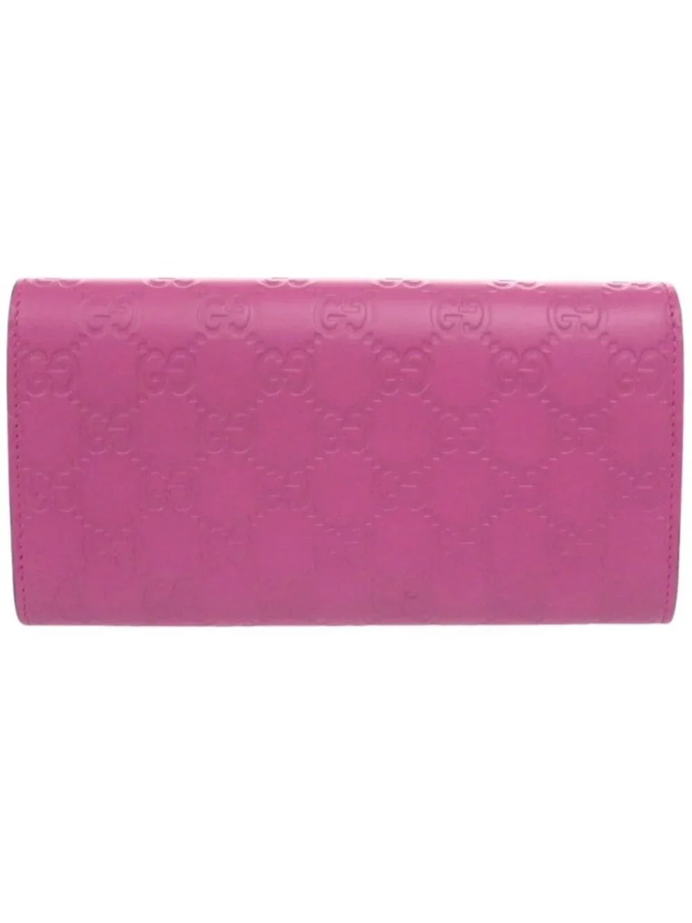 Gucci Guccissima Ribbon Motif Leather Purple Wallet